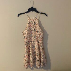 Tularosa mini dress cream with flowers